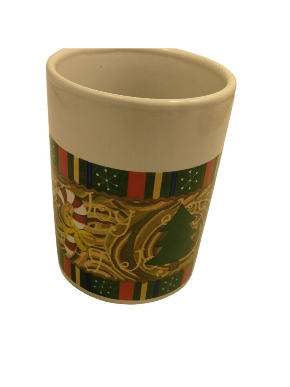 Royal Norfolk Christmas Coffee Cup Mug Joy Cardinal Abstract Design Holly Tree - Picture 5 of 9